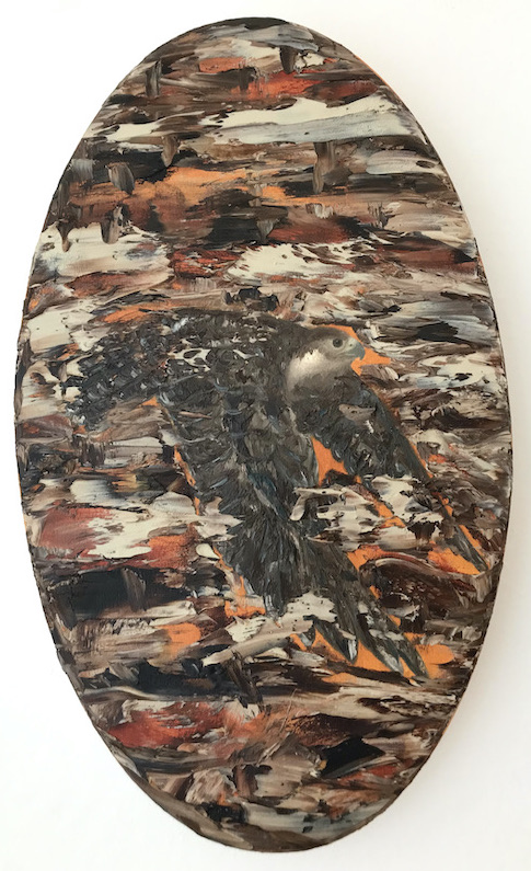 Eagle on the Mountain  54 x 28 cm  oil on canvas